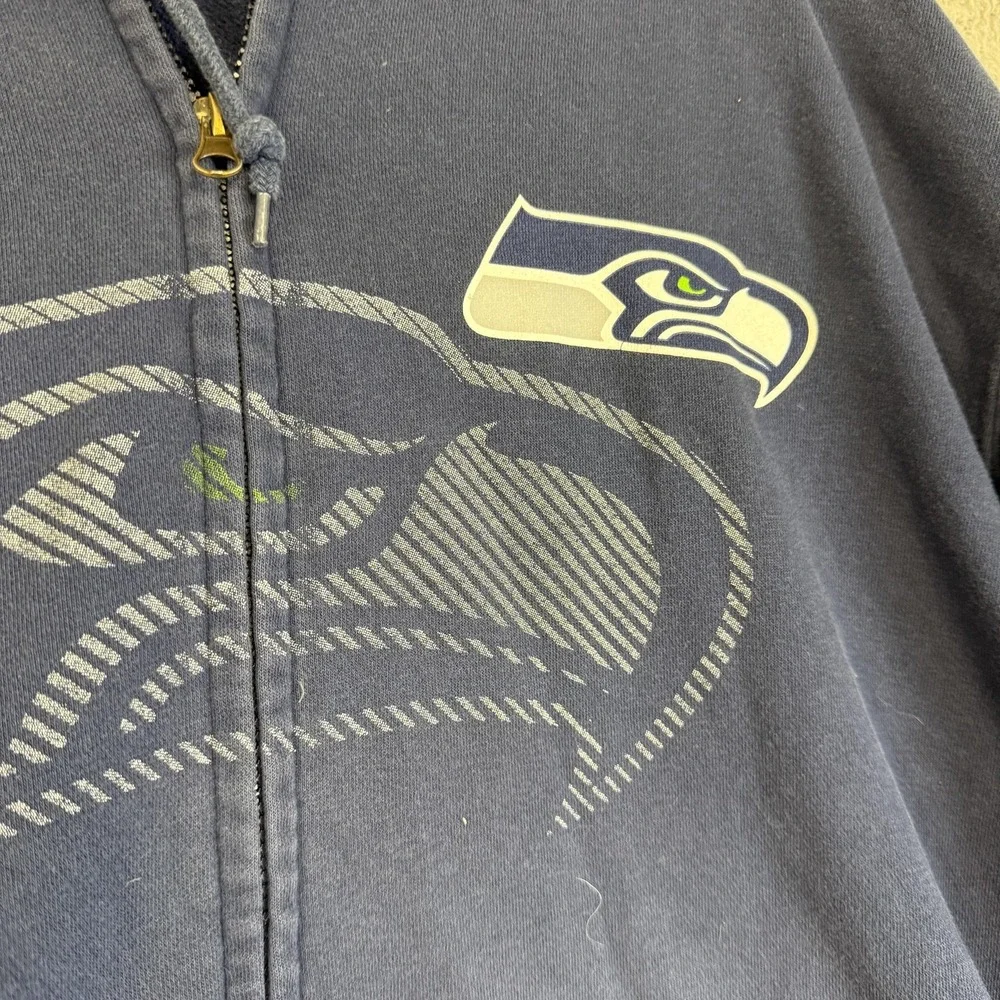 Seattle Seahawks Sweatshirt Mens Large Blue NFL Football NFL Team Apparel Hoodie